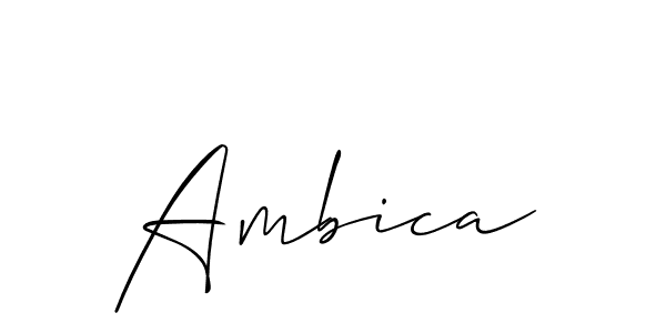 Ambica stylish signature style. Best Handwritten Sign (Allison_Script) for my name. Handwritten Signature Collection Ideas for my name Ambica. Ambica signature style 2 images and pictures png