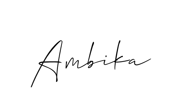 Best and Professional Signature Style for Ambika. Allison_Script Best Signature Style Collection. Ambika signature style 2 images and pictures png