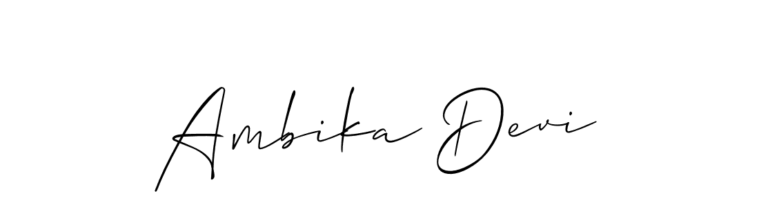 How to make Ambika Devi signature? Allison_Script is a professional autograph style. Create handwritten signature for Ambika Devi name. Ambika Devi signature style 2 images and pictures png