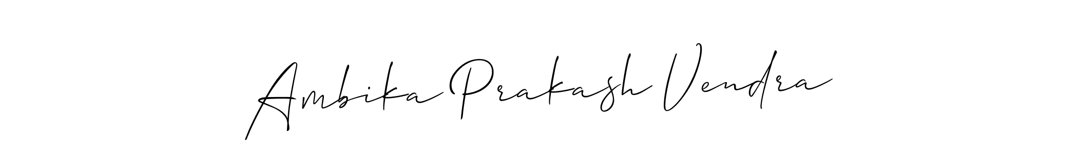 Similarly Allison_Script is the best handwritten signature design. Signature creator online .You can use it as an online autograph creator for name Ambika Prakash Vendra. Ambika Prakash Vendra signature style 2 images and pictures png