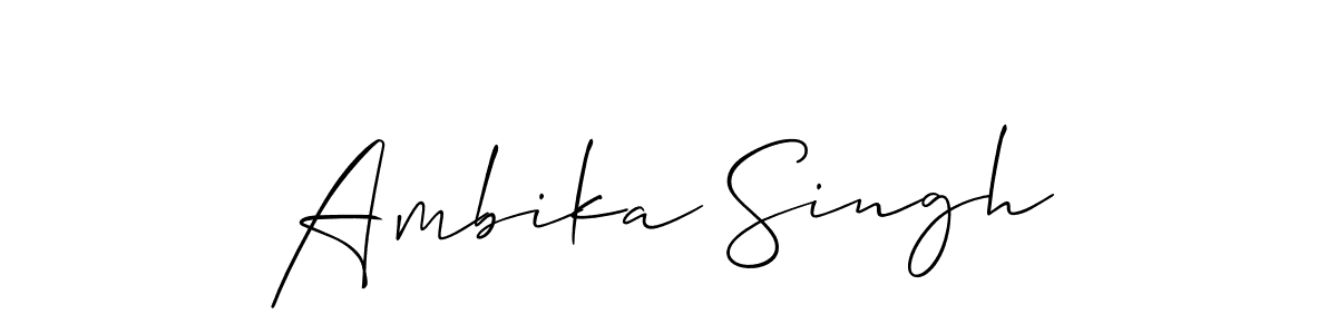 Also we have Ambika Singh name is the best signature style. Create professional handwritten signature collection using Allison_Script autograph style. Ambika Singh signature style 2 images and pictures png