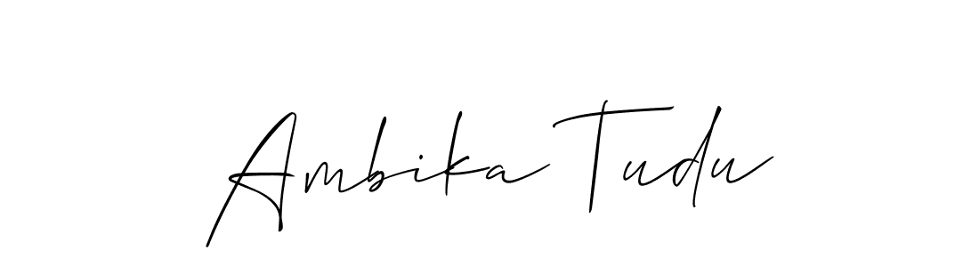 Best and Professional Signature Style for Ambika Tudu. Allison_Script Best Signature Style Collection. Ambika Tudu signature style 2 images and pictures png