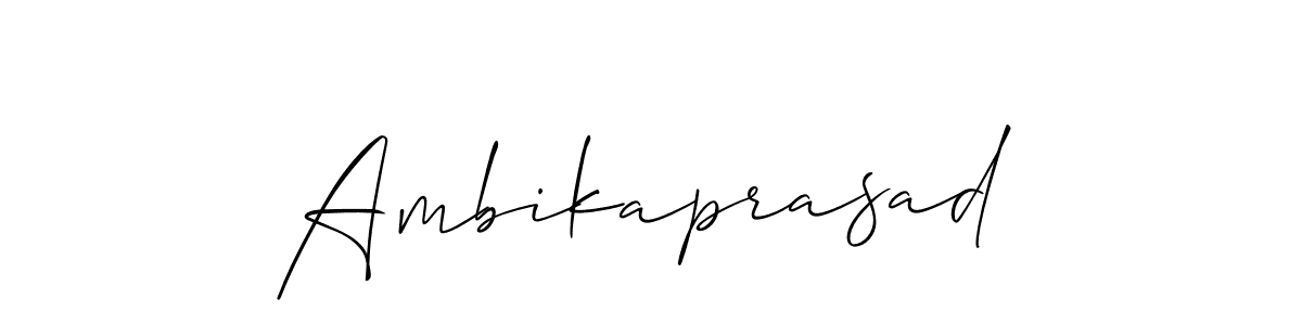 Also we have Ambikaprasad name is the best signature style. Create professional handwritten signature collection using Allison_Script autograph style. Ambikaprasad signature style 2 images and pictures png