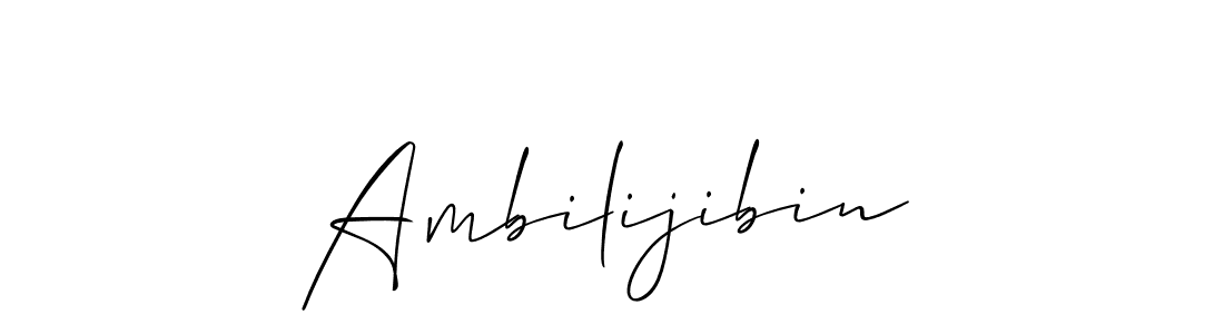 The best way (Allison_Script) to make a short signature is to pick only two or three words in your name. The name Ambilijibin include a total of six letters. For converting this name. Ambilijibin signature style 2 images and pictures png