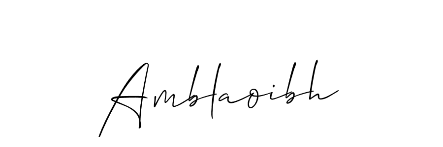 It looks lik you need a new signature style for name Amblaoibh. Design unique handwritten (Allison_Script) signature with our free signature maker in just a few clicks. Amblaoibh signature style 2 images and pictures png