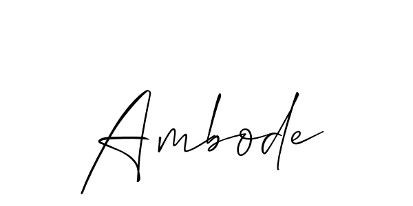 Ambode stylish signature style. Best Handwritten Sign (Allison_Script) for my name. Handwritten Signature Collection Ideas for my name Ambode. Ambode signature style 2 images and pictures png
