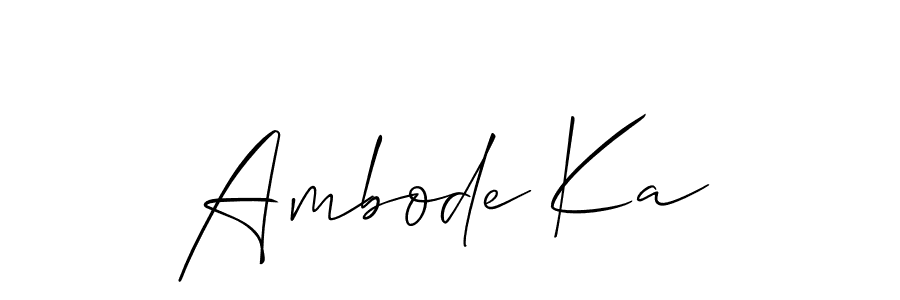 Best and Professional Signature Style for Ambode Ka. Allison_Script Best Signature Style Collection. Ambode Ka signature style 2 images and pictures png
