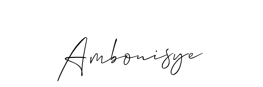 How to Draw Ambonisye signature style? Allison_Script is a latest design signature styles for name Ambonisye. Ambonisye signature style 2 images and pictures png