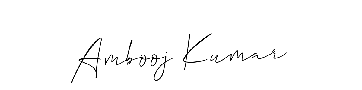 How to make Ambooj Kumar name signature. Use Allison_Script style for creating short signs online. This is the latest handwritten sign. Ambooj Kumar signature style 2 images and pictures png