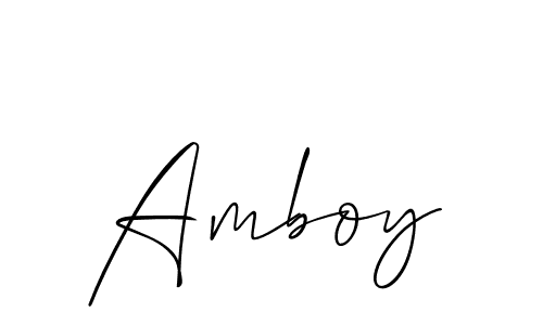 Design your own signature with our free online signature maker. With this signature software, you can create a handwritten (Allison_Script) signature for name Amboy. Amboy signature style 2 images and pictures png