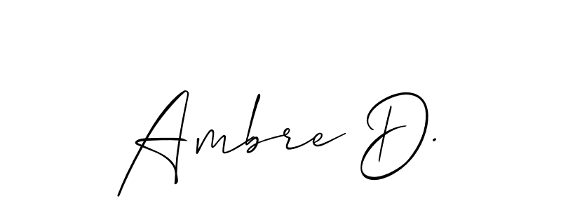 How to Draw Ambre D. signature style? Allison_Script is a latest design signature styles for name Ambre D.. Ambre D. signature style 2 images and pictures png