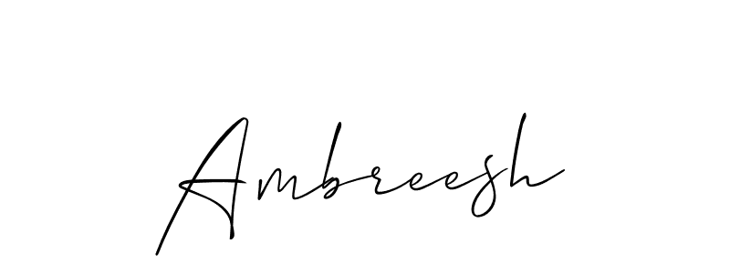 Also we have Ambreesh name is the best signature style. Create professional handwritten signature collection using Allison_Script autograph style. Ambreesh signature style 2 images and pictures png