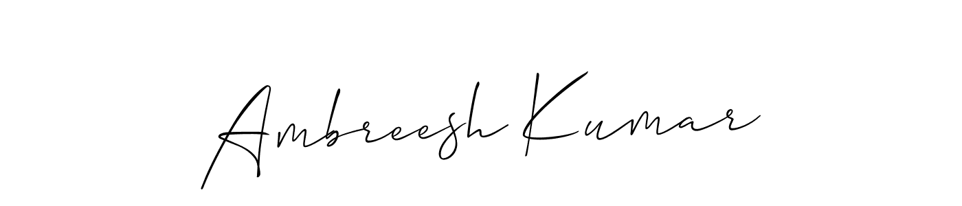 Also You can easily find your signature by using the search form. We will create Ambreesh Kumar name handwritten signature images for you free of cost using Allison_Script sign style. Ambreesh Kumar signature style 2 images and pictures png