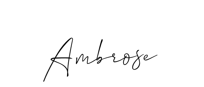 Also we have Ambrose name is the best signature style. Create professional handwritten signature collection using Allison_Script autograph style. Ambrose signature style 2 images and pictures png