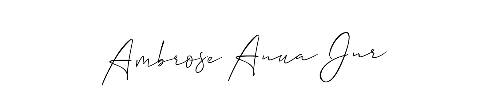 It looks lik you need a new signature style for name Ambrose Anua Jnr. Design unique handwritten (Allison_Script) signature with our free signature maker in just a few clicks. Ambrose Anua Jnr signature style 2 images and pictures png