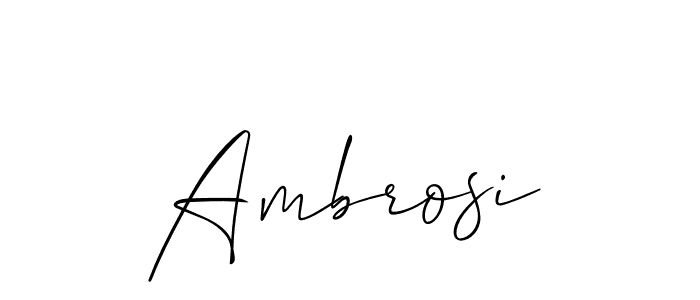 How to make Ambrosi signature? Allison_Script is a professional autograph style. Create handwritten signature for Ambrosi name. Ambrosi signature style 2 images and pictures png