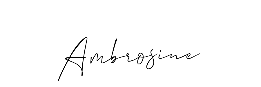You should practise on your own different ways (Allison_Script) to write your name (Ambrosine) in signature. don't let someone else do it for you. Ambrosine signature style 2 images and pictures png
