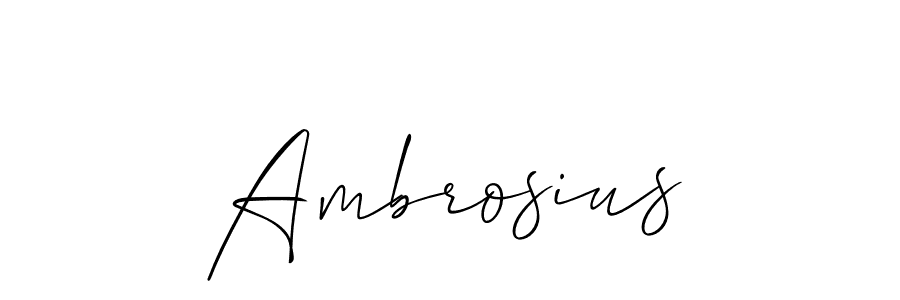 Allison_Script is a professional signature style that is perfect for those who want to add a touch of class to their signature. It is also a great choice for those who want to make their signature more unique. Get Ambrosius name to fancy signature for free. Ambrosius signature style 2 images and pictures png