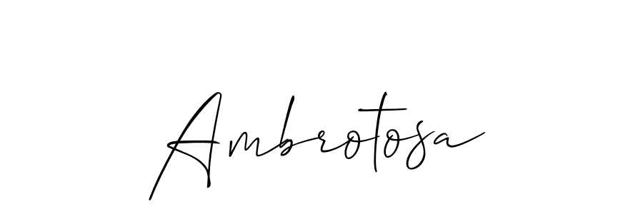 Make a beautiful signature design for name Ambrotosa. With this signature (Allison_Script) style, you can create a handwritten signature for free. Ambrotosa signature style 2 images and pictures png