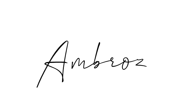 Also You can easily find your signature by using the search form. We will create Ambroz name handwritten signature images for you free of cost using Allison_Script sign style. Ambroz signature style 2 images and pictures png
