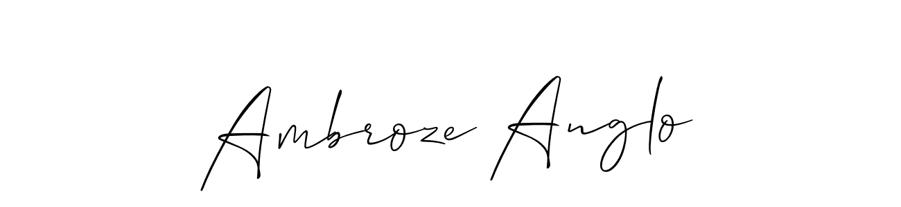 How to make Ambroze Anglo name signature. Use Allison_Script style for creating short signs online. This is the latest handwritten sign. Ambroze Anglo signature style 2 images and pictures png