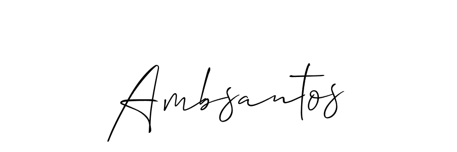 The best way (Allison_Script) to make a short signature is to pick only two or three words in your name. The name Ambsantos include a total of six letters. For converting this name. Ambsantos signature style 2 images and pictures png