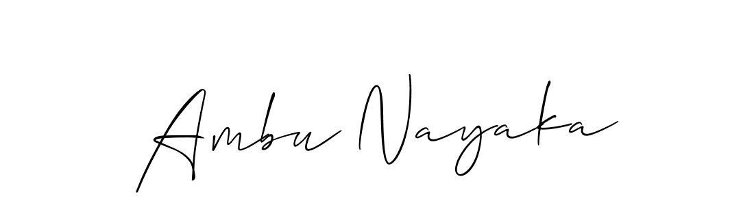 Create a beautiful signature design for name Ambu Nayaka. With this signature (Allison_Script) fonts, you can make a handwritten signature for free. Ambu Nayaka signature style 2 images and pictures png