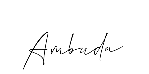 You should practise on your own different ways (Allison_Script) to write your name (Ambuda) in signature. don't let someone else do it for you. Ambuda signature style 2 images and pictures png