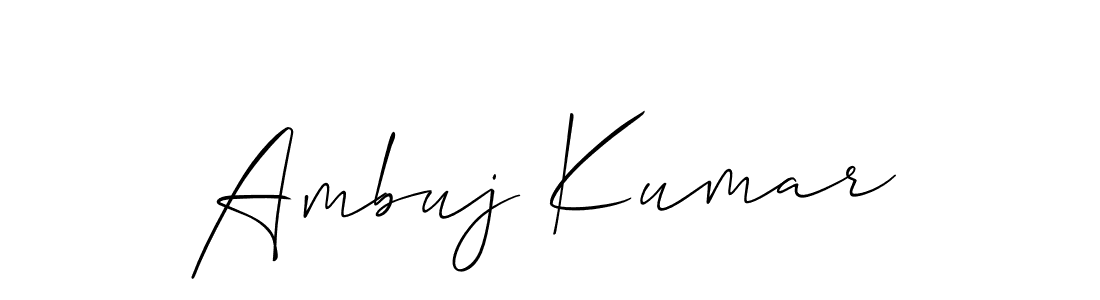 Make a beautiful signature design for name Ambuj Kumar. With this signature (Allison_Script) style, you can create a handwritten signature for free. Ambuj Kumar signature style 2 images and pictures png