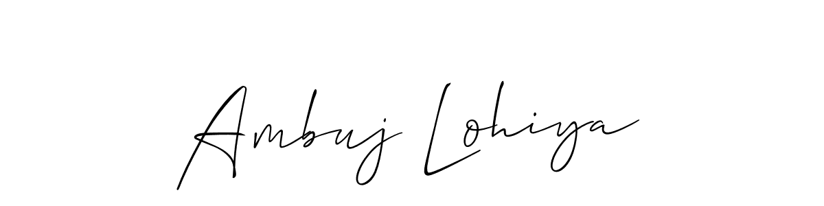 Also we have Ambuj Lohiya name is the best signature style. Create professional handwritten signature collection using Allison_Script autograph style. Ambuj Lohiya signature style 2 images and pictures png