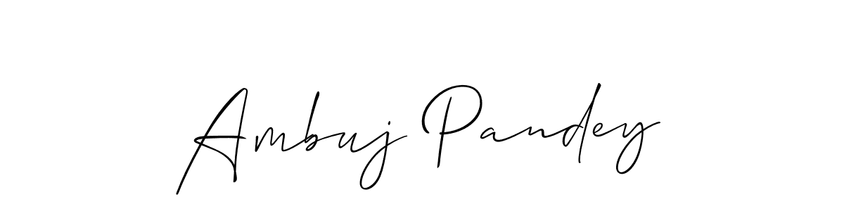 Use a signature maker to create a handwritten signature online. With this signature software, you can design (Allison_Script) your own signature for name Ambuj Pandey. Ambuj Pandey signature style 2 images and pictures png