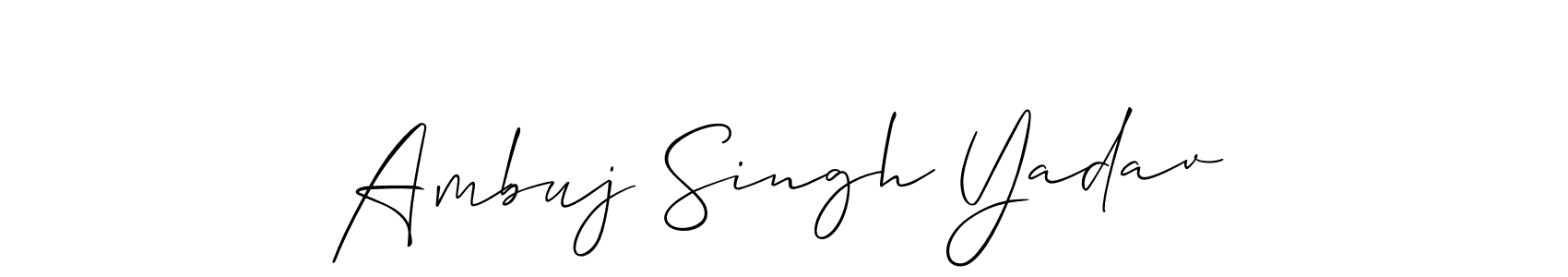 It looks lik you need a new signature style for name Ambuj Singh Yadav. Design unique handwritten (Allison_Script) signature with our free signature maker in just a few clicks. Ambuj Singh Yadav signature style 2 images and pictures png