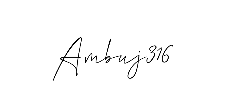 Use a signature maker to create a handwritten signature online. With this signature software, you can design (Allison_Script) your own signature for name Ambuj316. Ambuj316 signature style 2 images and pictures png