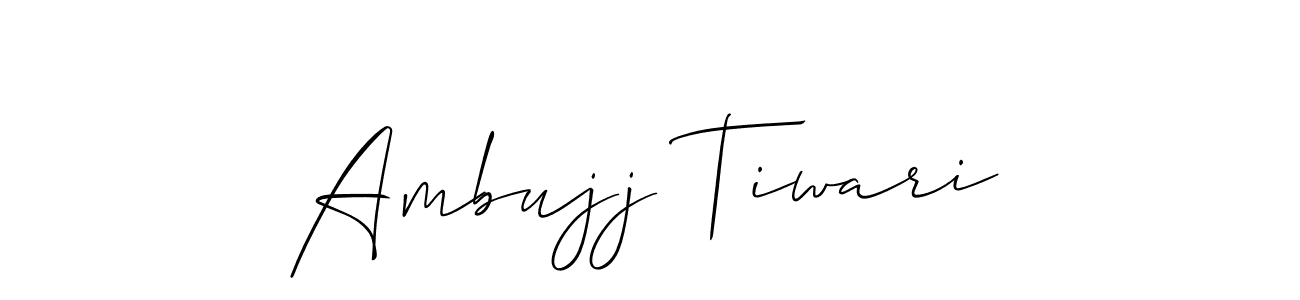 Design your own signature with our free online signature maker. With this signature software, you can create a handwritten (Allison_Script) signature for name Ambujj Tiwari. Ambujj Tiwari signature style 2 images and pictures png