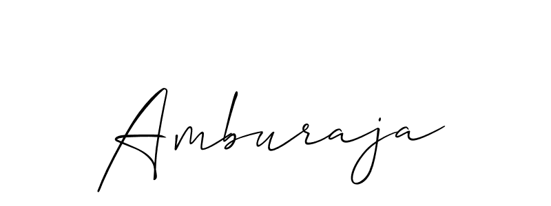 Design your own signature with our free online signature maker. With this signature software, you can create a handwritten (Allison_Script) signature for name Amburaja. Amburaja signature style 2 images and pictures png