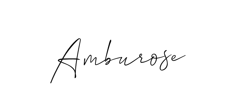 if you are searching for the best signature style for your name Amburose. so please give up your signature search. here we have designed multiple signature styles  using Allison_Script. Amburose signature style 2 images and pictures png