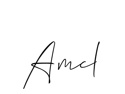 How to make Amcl signature? Allison_Script is a professional autograph style. Create handwritten signature for Amcl name. Amcl signature style 2 images and pictures png