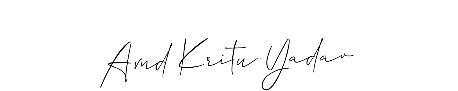if you are searching for the best signature style for your name Amd Kritu Yadav. so please give up your signature search. here we have designed multiple signature styles  using Allison_Script. Amd Kritu Yadav signature style 2 images and pictures png
