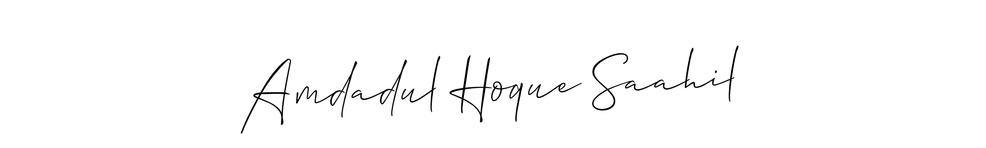 Make a beautiful signature design for name Amdadul Hoque Saahil. Use this online signature maker to create a handwritten signature for free. Amdadul Hoque Saahil signature style 2 images and pictures png