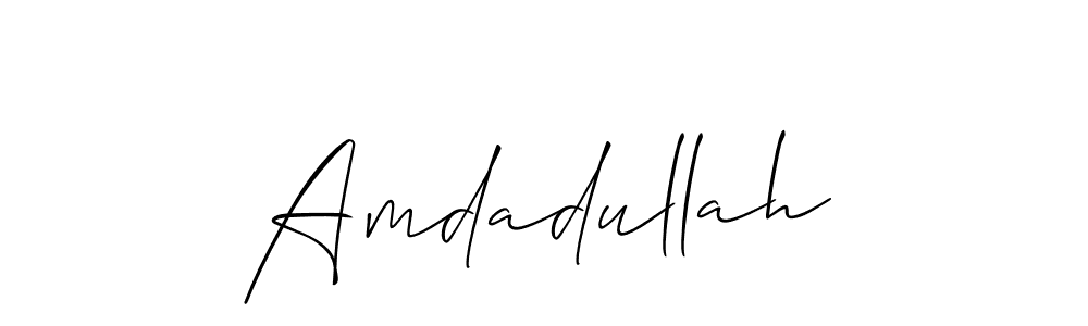 Make a beautiful signature design for name Amdadullah. With this signature (Allison_Script) style, you can create a handwritten signature for free. Amdadullah signature style 2 images and pictures png