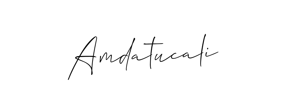 Make a beautiful signature design for name Amdatucali. With this signature (Allison_Script) style, you can create a handwritten signature for free. Amdatucali signature style 2 images and pictures png
