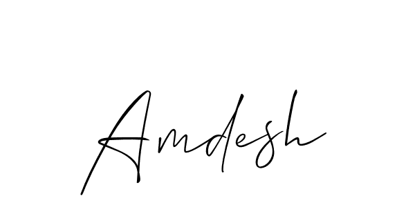 Make a beautiful signature design for name Amdesh. With this signature (Allison_Script) style, you can create a handwritten signature for free. Amdesh signature style 2 images and pictures png