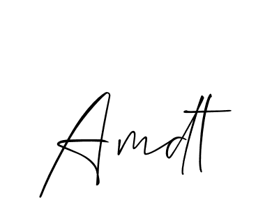 Use a signature maker to create a handwritten signature online. With this signature software, you can design (Allison_Script) your own signature for name Amdt. Amdt signature style 2 images and pictures png