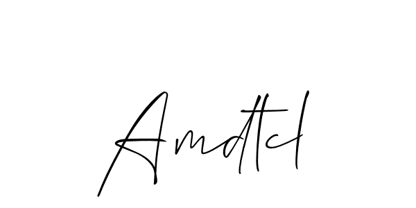 Use a signature maker to create a handwritten signature online. With this signature software, you can design (Allison_Script) your own signature for name Amdtcl. Amdtcl signature style 2 images and pictures png