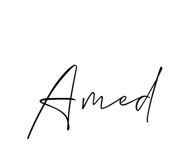 Create a beautiful signature design for name Amed. With this signature (Allison_Script) fonts, you can make a handwritten signature for free. Amed signature style 2 images and pictures png