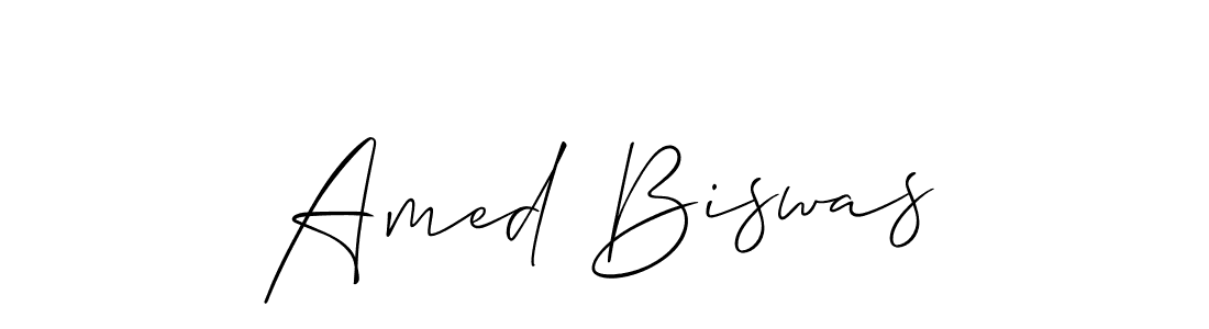 Amed Biswas stylish signature style. Best Handwritten Sign (Allison_Script) for my name. Handwritten Signature Collection Ideas for my name Amed Biswas. Amed Biswas signature style 2 images and pictures png
