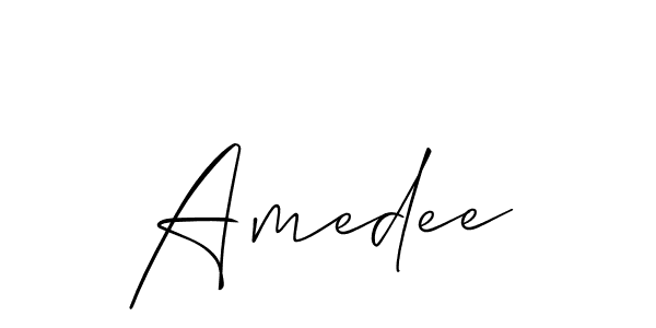 The best way (Allison_Script) to make a short signature is to pick only two or three words in your name. The name Amedee include a total of six letters. For converting this name. Amedee signature style 2 images and pictures png