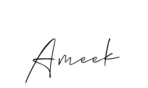 Ameek stylish signature style. Best Handwritten Sign (Allison_Script) for my name. Handwritten Signature Collection Ideas for my name Ameek. Ameek signature style 2 images and pictures png