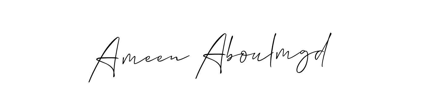 Use a signature maker to create a handwritten signature online. With this signature software, you can design (Allison_Script) your own signature for name Ameen Aboulmgd. Ameen Aboulmgd signature style 2 images and pictures png