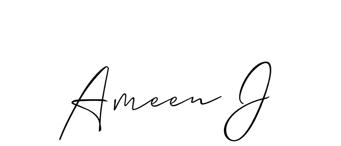 This is the best signature style for the Ameen J name. Also you like these signature font (Allison_Script). Mix name signature. Ameen J signature style 2 images and pictures png